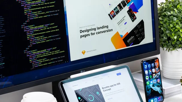 Website Layout auf einem Bildschirm als Symbol für Web Design und Hosting